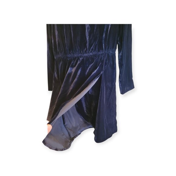 J.Crew Navy Velvet Tulip-Hem Dress – Size 10 – Perfect for Work-to-Holiday-Party - Picture 3 of 10